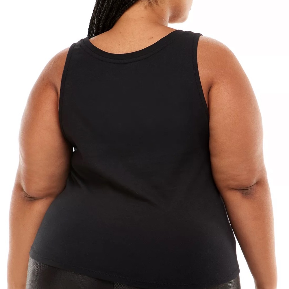 BABY PHAT Trendy Plus Size Studded Graphic Tank Top Black 2X - Picture 4 of 5